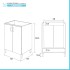 Mobile lavatoio 60x60 cm bianco con vasca asse lavapanni e kit di scarico
