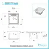 Mobile lavatoio 60x60 cm bianco con vasca asse lavapanni e kit di scarico