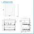 Mobile bagno sospeso 60 cm noce gold con pensile H 120 cm Dafne