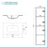 Mobile bagno sospeso 60 cm noce gold con pensile H 120 cm Dafne