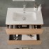 Mobile bagno sospeso 80 cm noce gold con pensile H 120 cm Dafne