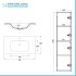 Mobile bagno sospeso 80 cm noce gold con pensile H 120 cm Dafne