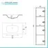 Mobile bagno sospeso 80 cm noce gold con pensile H 120 cm Dafne