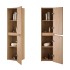Mobile bagno sospeso 80 cm noce gold con pensile H 120 cm Dafne