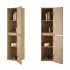 Mobile bagno sospeso 80 cm noce gold con pensile H 120 cm Dafne