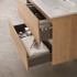 Mobile bagno sospeso 80 cm noce gold con pensile H 120 cm Dafne