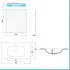 Mobile bagno sospeso 60 cm noce gold con lavabo e specchio Dafne