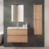 Colonna bagno sospesa 120 cm noce gold con ripiani regolabili Dafne