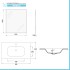 Mobile bagno sospeso 80 cm noce gold con lavabo e specchio Dafne