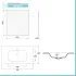 Mobile bagno sospeso 80 cm noce gold con lavabo e specchio Dafne
