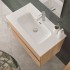 Mobile bagno sospeso 80 cm noce gold con pensile H 120 cm Dafne