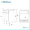 Mobile lavatoio 60x45 da esterno con vasca in resina e asse lavapanni