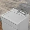 Mobile lavatoio 60x45 da esterno con vasca in resina e asse lavapanni