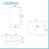 Mobile lavabo sospeso 45 cm salvaspazio in stile industrial Borg