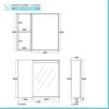 Specchio contenitore 67x60 cm bianco con LED e ripiani interni 