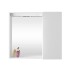 Specchio contenitore 67x60 cm bianco con LED e ripiani interni 