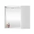 Specchio contenitore 67x60 cm bianco con LED e ripiani interni 