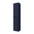 Colonna bagno sospesa 140 cm blu satinato ripiani regolabili Gaya