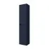 Colonna bagno sospesa 140 cm blu satinato ripiani regolabili Gaya