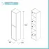 Colonna bagno sospesa 140 cm blu satinato ripiani regolabili Gaya