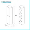 Colonna bagno sospesa 140 cm noce maya ripiani regolabili Gaya