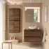 Colonna bagno sospesa 140 cm noce maya ripiani regolabili Gaya