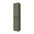 Colonna bagno sospesa 140 cm verde satinato ripiani regolabili Gaya
