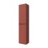 Colonna bagno sospesa 140 cm rosso satinato ripiani regolabili Gaya