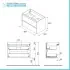 Mobile bagno sospeso 90 cm noce maya con top e specchio Gaya