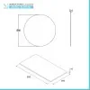 Mobile bagno sospeso 90 cm noce maya con top e specchio Gaya