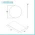 Mobile bagno sospeso 90 cm noce maya con top e specchio Gaya