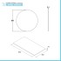 Mobile bagno sospeso 90 cm rovere africa con top e specchio Gaya