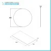 Mobile bagno sospeso 80 cm noce maya con top e specchio Gaya