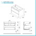 Mobile bagno sospeso 90 cm bianco lucido con specchio e lavabo Gaya