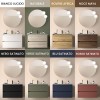Mobile bagno sospeso 90 cm bianco lucido con specchio e lavabo Gaya