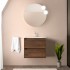 Mobile bagno sospeso 70 cm noce maya con specchio e lavabo Gaya