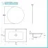 Mobile bagno sospeso 70 cm blu satinato con specchio e lavabo Gaya