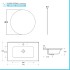 Mobile bagno sospeso 70 cm nero satinato con specchio e lavabo Gaya