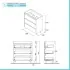 Mobile bagno a terra 60 cm noce maya con specchio e lavabo Gaya