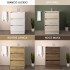 Mobile bagno a terra 60 cm bianco lucido con specchio e lavabo Gaya
