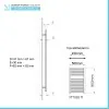 Termoarredo scaldasalviette 500x770 nero opaco con interasse 45 cm