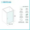 Porta doccia nicchia 70 cm a battente con vetro in cristallo trasparente Ted