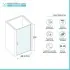 Porta doccia nicchia 70 cm a battente con vetro in cristallo trasparente Ted