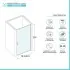 Porta doccia nicchia 80 cm a battente con vetro in cristallo trasparente Ted