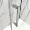 Porta doccia nicchia 90 cm a battente con vetro in cristallo trasparente Ted