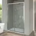 Porta doccia nicchia 120 cm scorrevole con vetro in cristallo trasparente Ted
