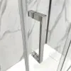 Porta doccia nicchia 140 cm scorrevole con vetro in cristallo trasparente Ted