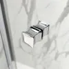 Porta doccia nicchia 80 cm a soffietto con vetro in cristallo trasparente Ted