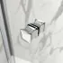 Porta doccia nicchia 80 cm a soffietto con vetro in cristallo trasparente Ted