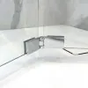 Porta doccia nicchia 90 cm a soffietto con vetro in cristallo trasparente Ted